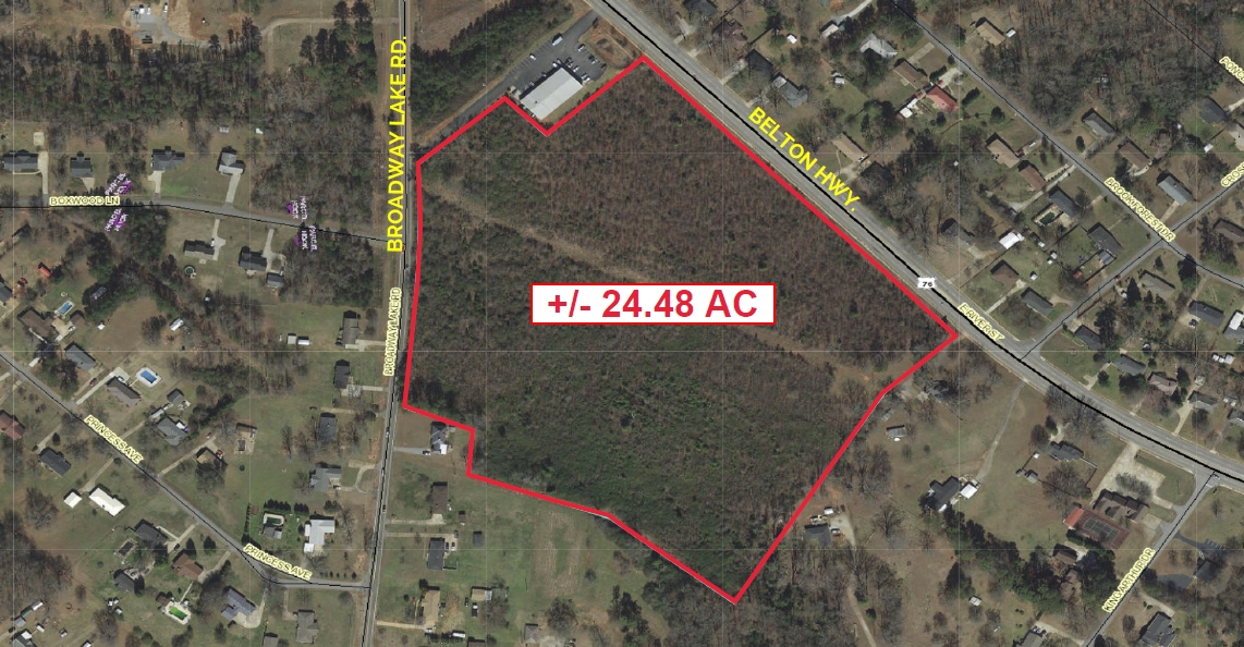 Belton Hwy. Aerial labeled